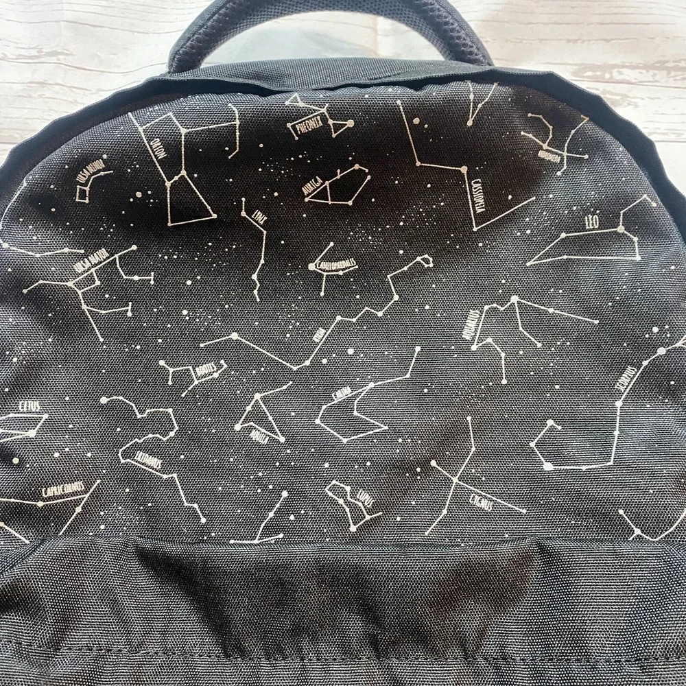 Constellation Astrology Backpack School Bag Black w/ Stephen Hawking Quote by 10